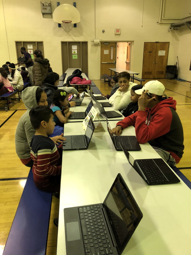 Parsons Elementary School families participate in coding event