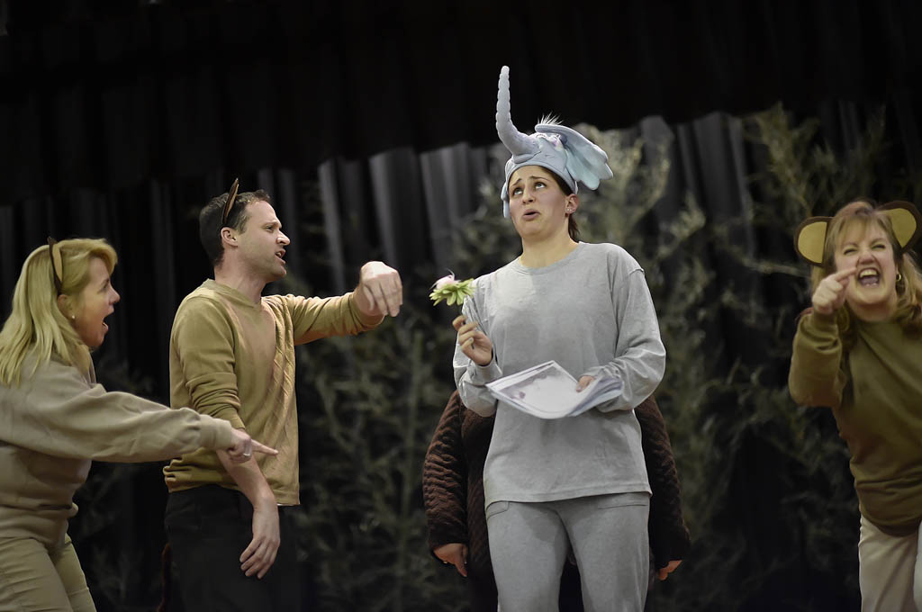 Judd Elementary School staff put on Dr. Seuss skit