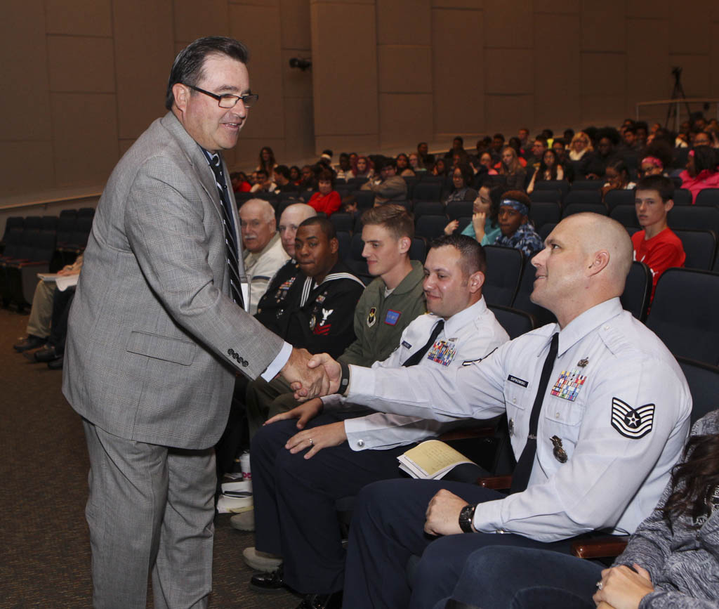 Veterans Day ceremony at North Brunswick Township High School