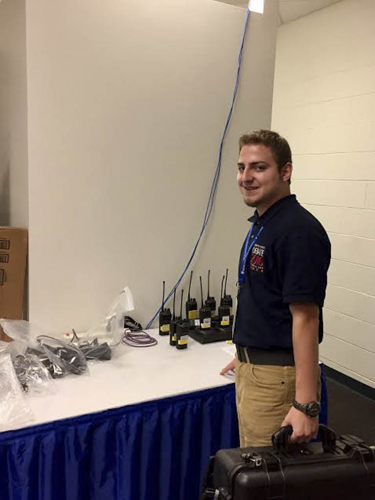 Local student serves as production runner at presidential debate