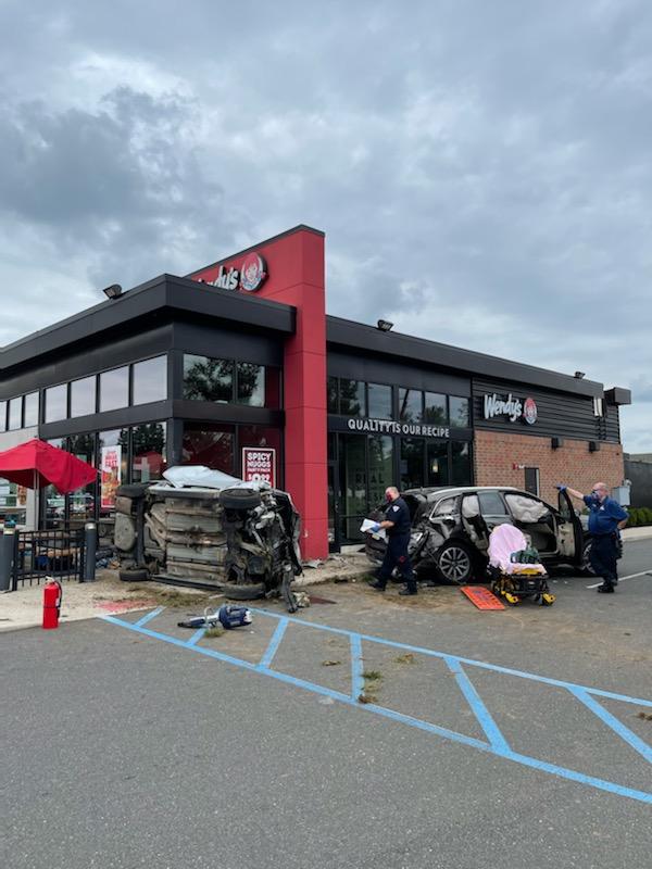 Driver who crashed into Wendy’s on Route 1 may have suffered medical episode; patrons inside not injured