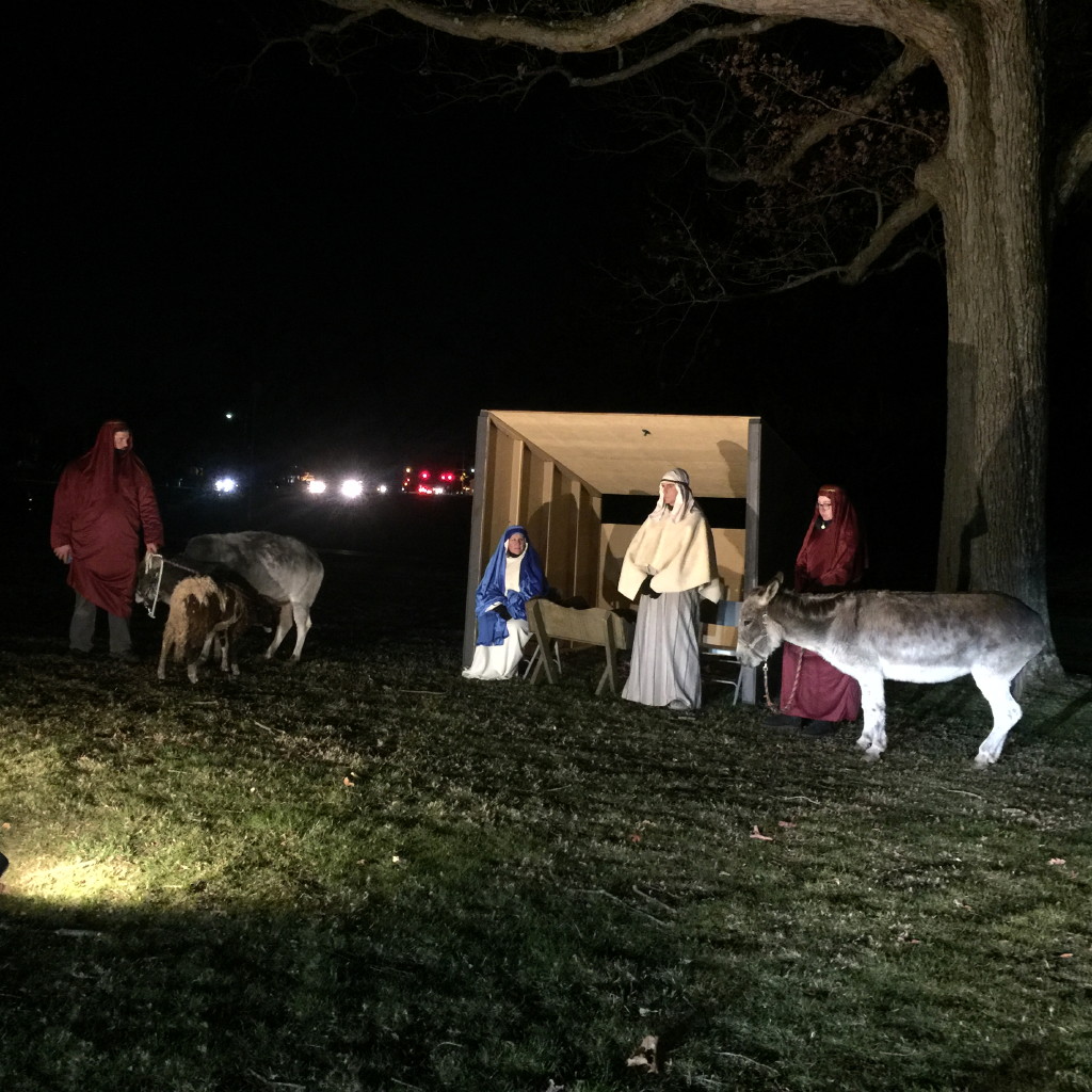 Old Tennent Presbyterian Church drive through tells the story of the birth of Jesus