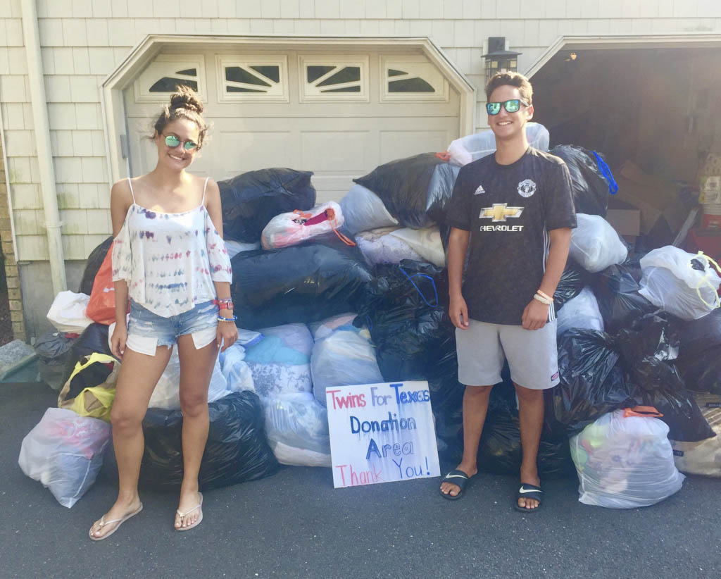 Marlboro twins reach out to help victims of Texas hurricane