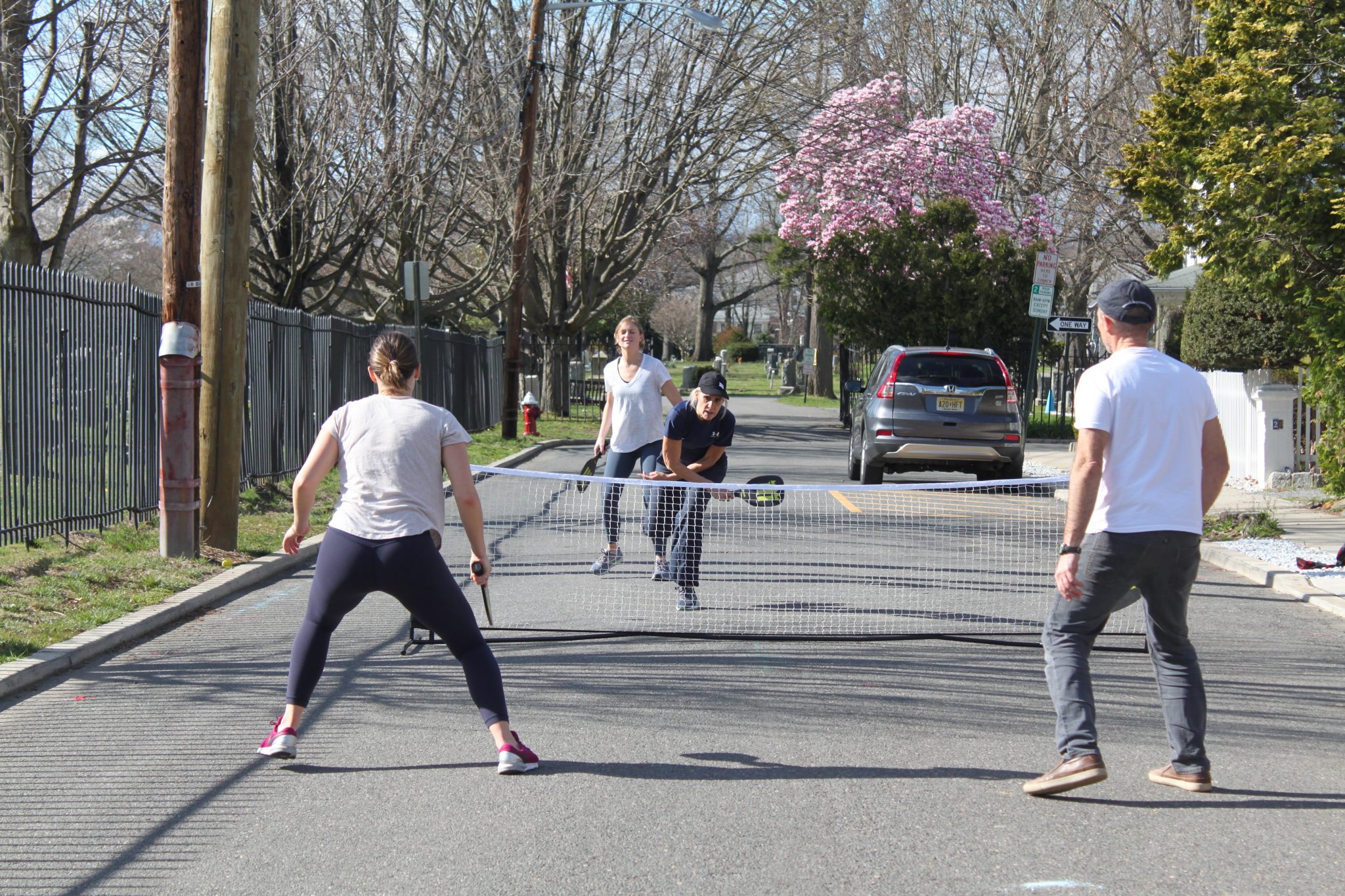 Princeton family enjoys game of paddle ball