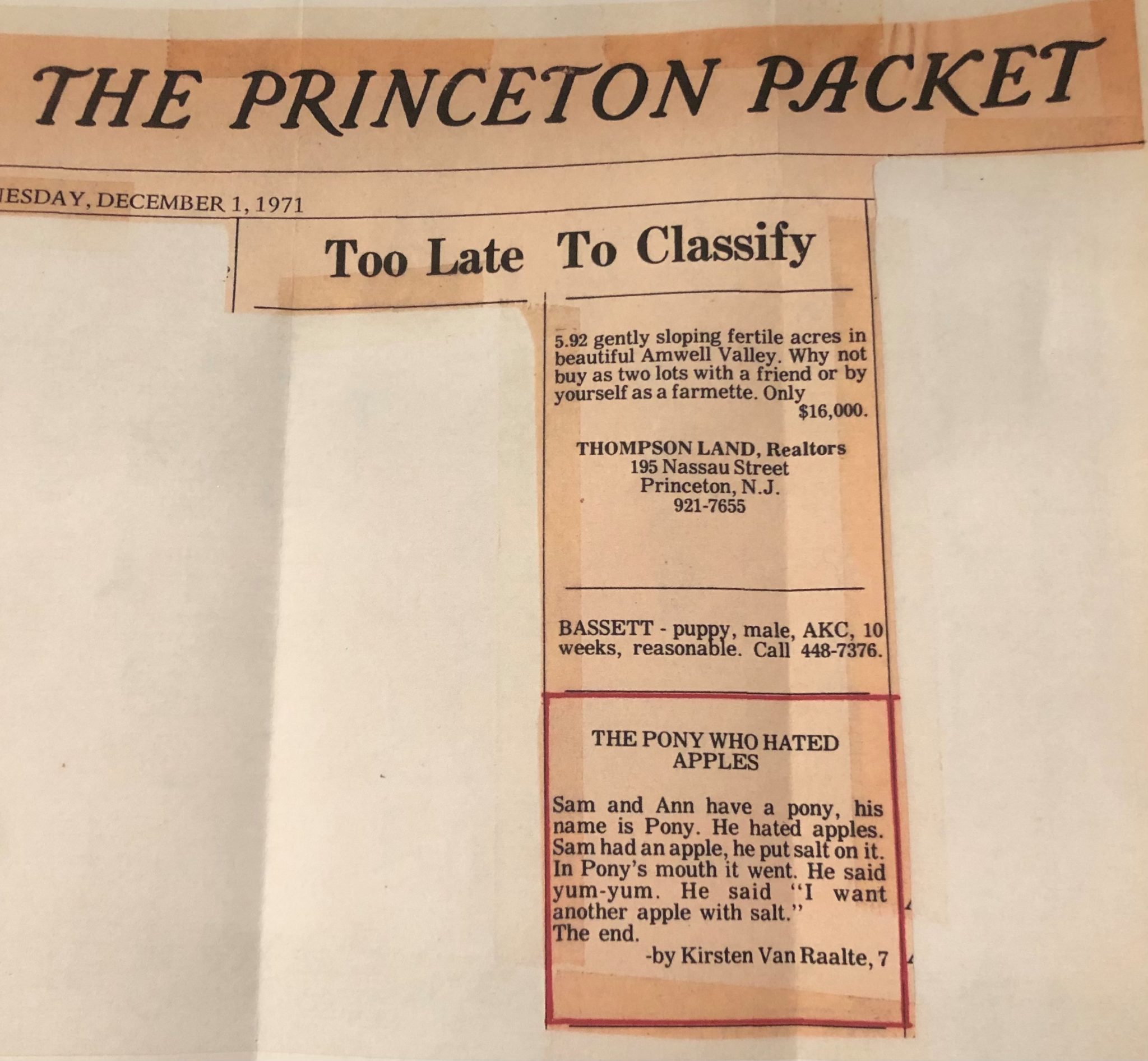 Guest column: Daughter returns favor by having father’s article printed in the Packet