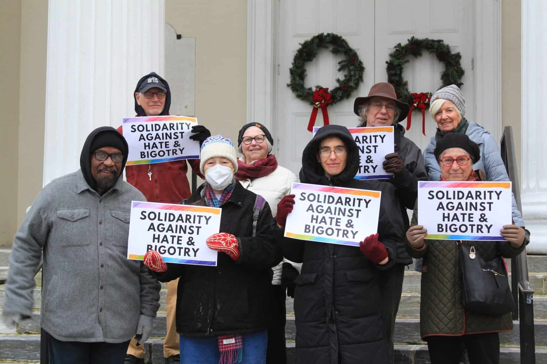 Coalition for Peace Action hold vigil standing against hate and bigotry