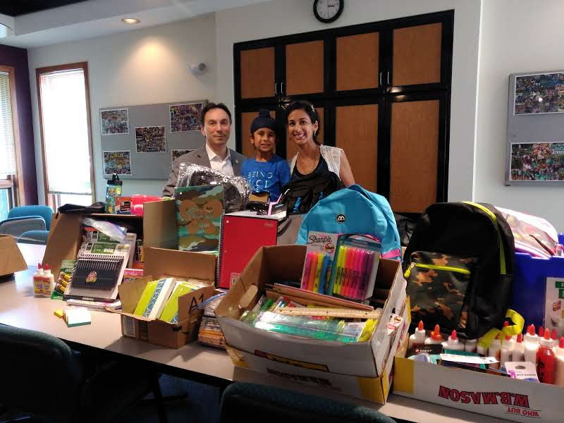 MOMS Club of East Brunswick Area, VFW Post 133 donate school supplies to East Brunswick Recreation department