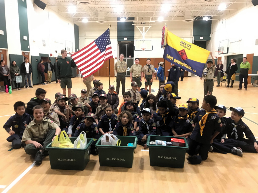 East Brunswick Cub Scout Pack 223 supports MCFOODS