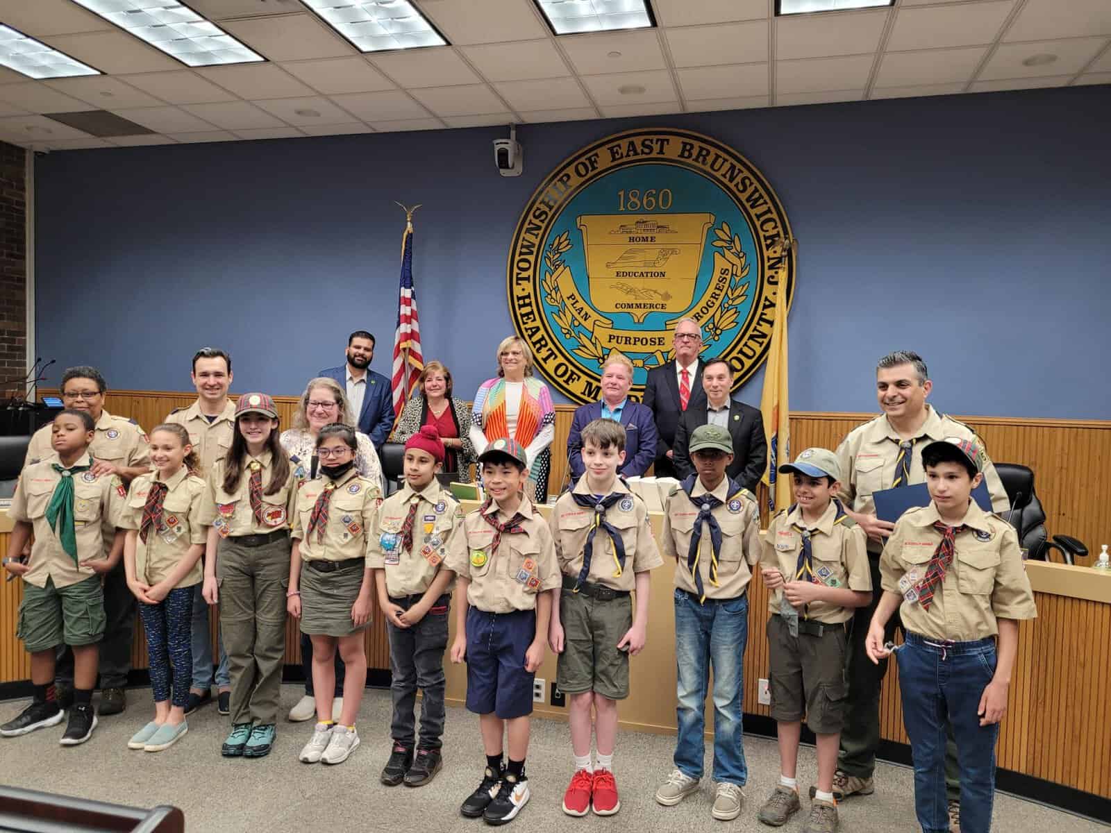 Cub Scouts from East Brunswick earn Arrow of Light Award