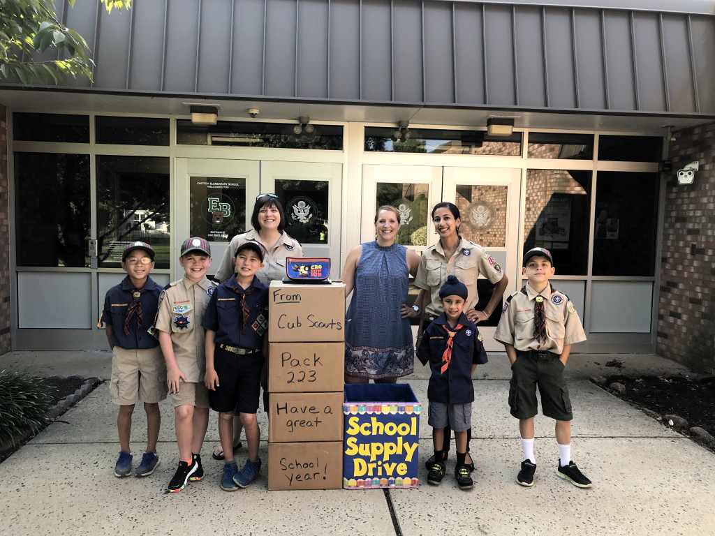 Cub Scout Pack 223 donates school supplies to Chittick Elementary School