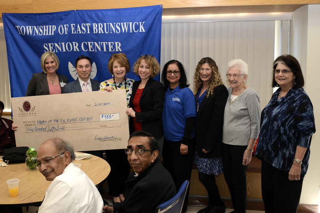 East Brunswick Senior Center receives donation from Chelsea, BrightStar Care