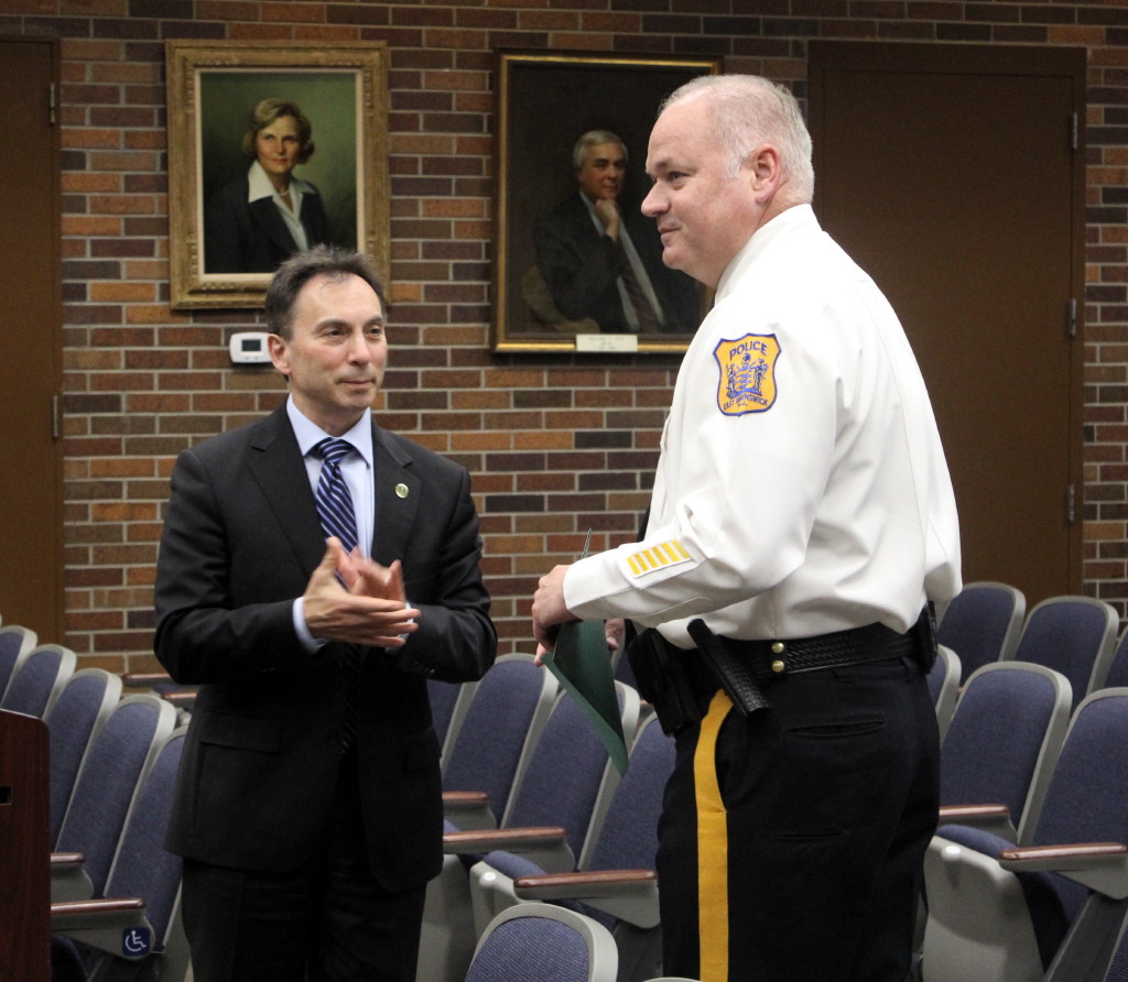 Retiring East Brunswick police chief, five officers receive honors from council