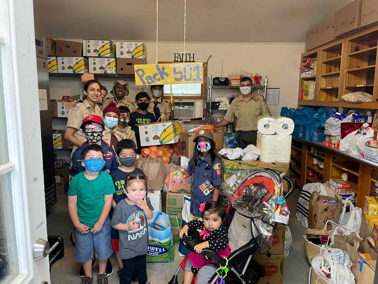 Cub Scouts donate 1,000 pounds of food to Aldersgate center