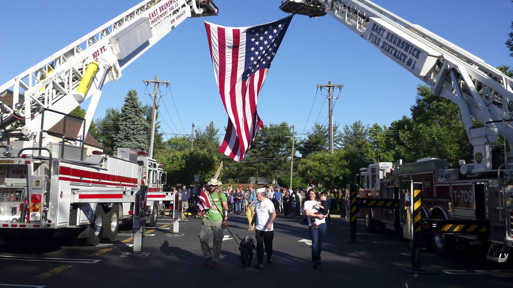 Veteran journeys 250 miles to East Brunswick for PTSD awareness