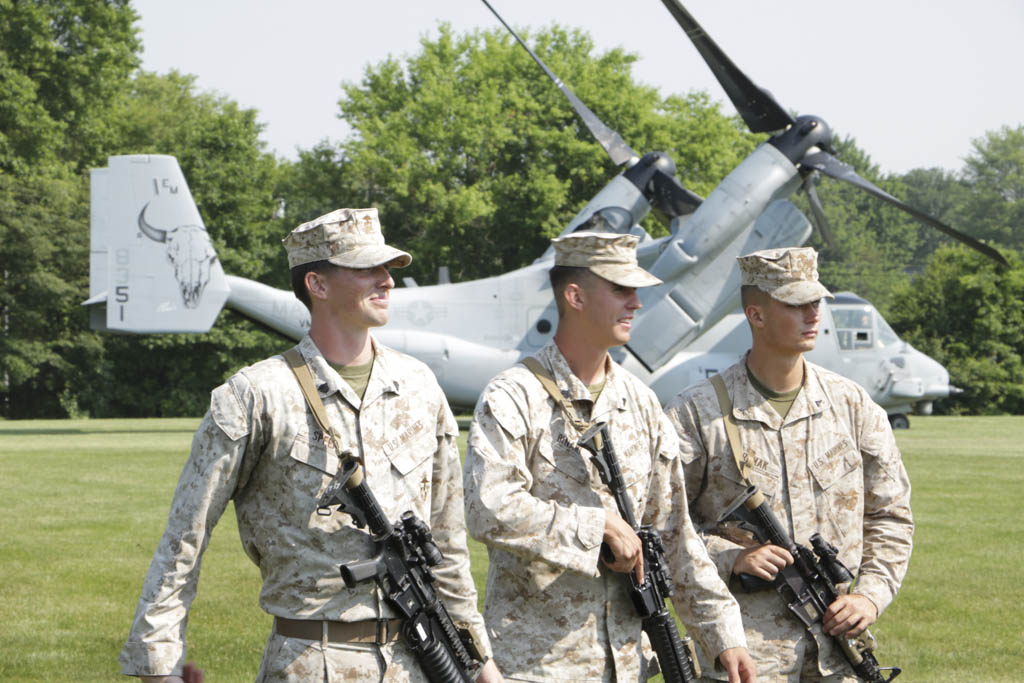 Marines land on vo-tech campus to mark Fleet Week