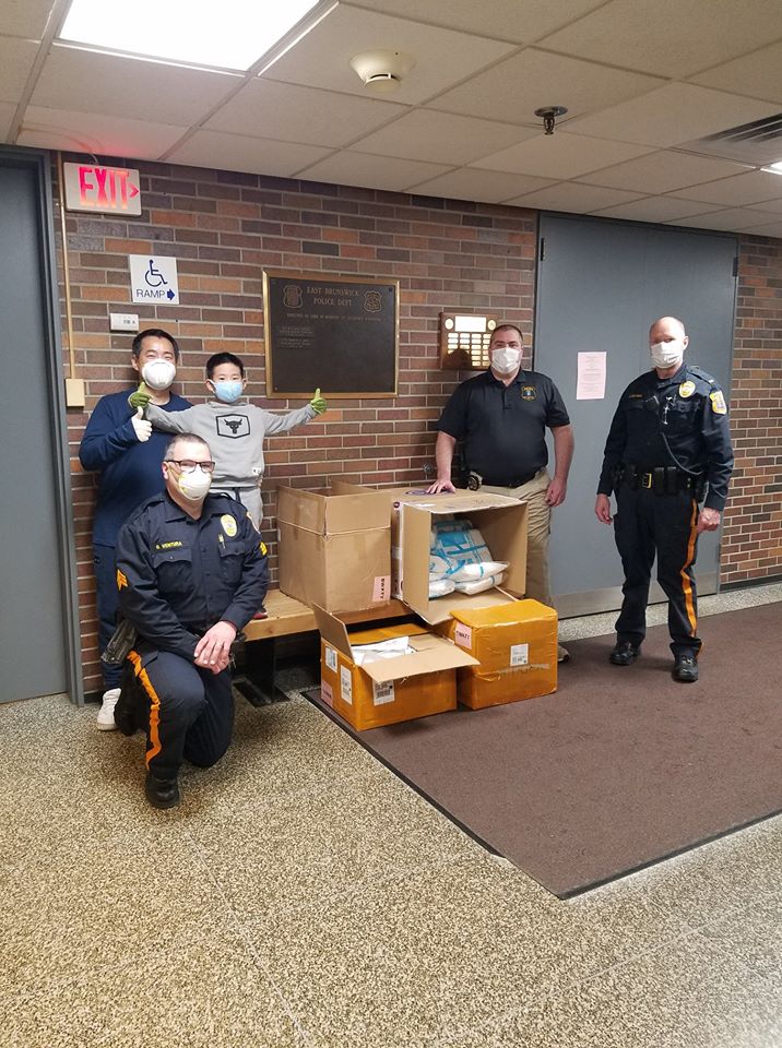 East Brunswick preschooler insists on donating masks to police officers