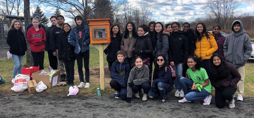 East Brunswick Youth Council installs ‘Little Free Library’ at dog park