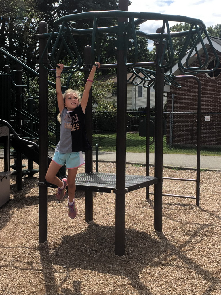 Children play at David B. Crabiel Park over Labor Day Weekend