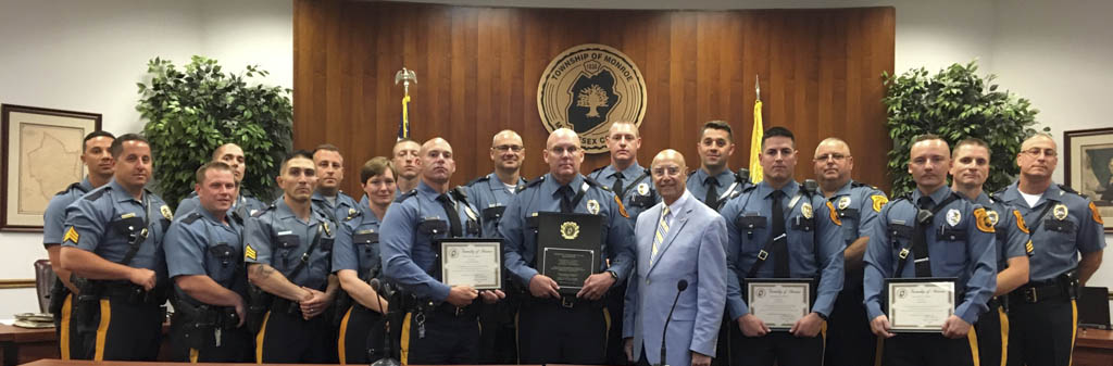 Monroe Council honors police; new officer sworn in