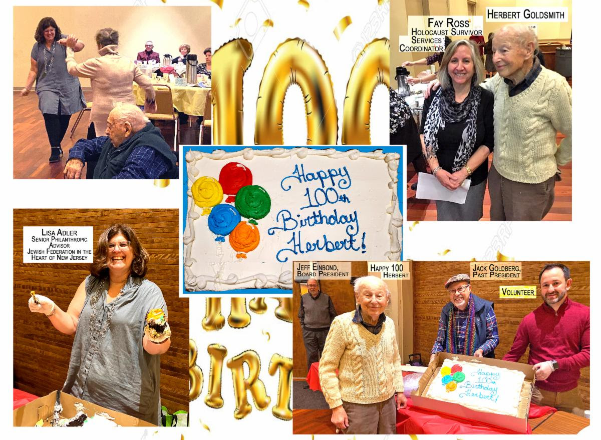 Holocaust survivor celebrates 100th birthday with friends at Jewish Family Services of Middlesex County