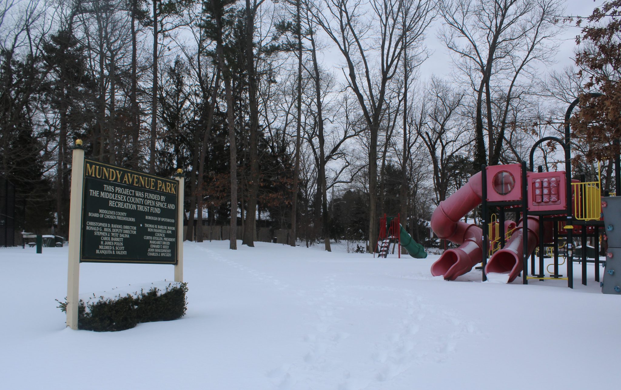 Scenes of snow in Spotswood