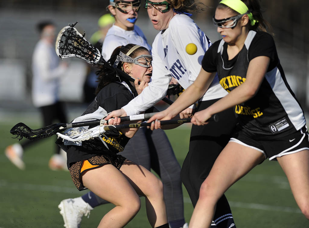 Photo of South Brunswick at Middletown South girls’ lacrosse scrimmage March 21