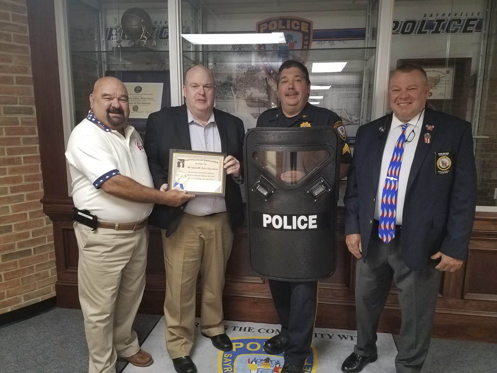 Elks provide protection shield to Sayreville PD