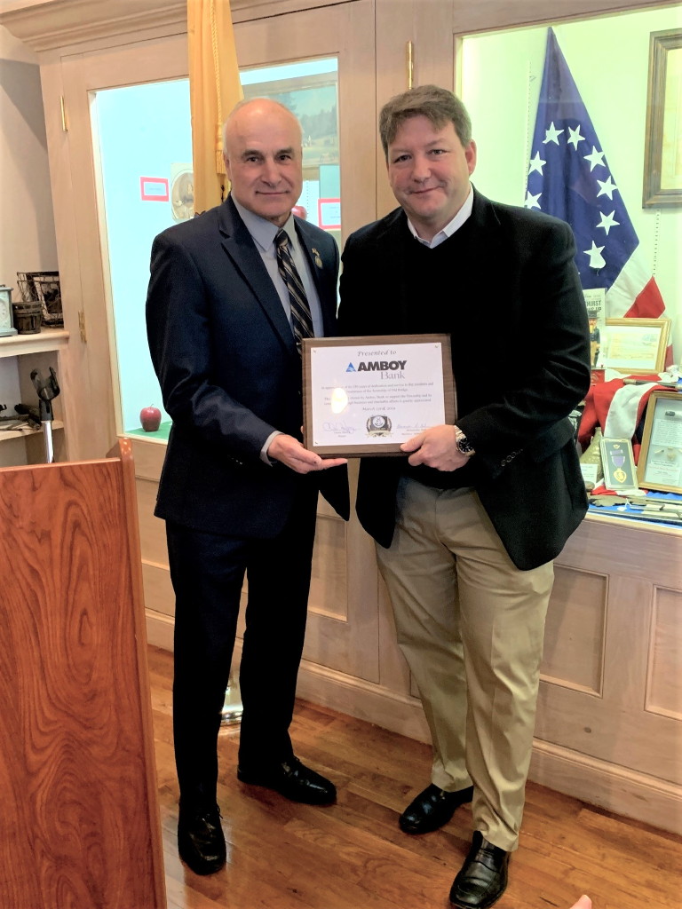 Amboy Bank honored by Township of Old Bridge 