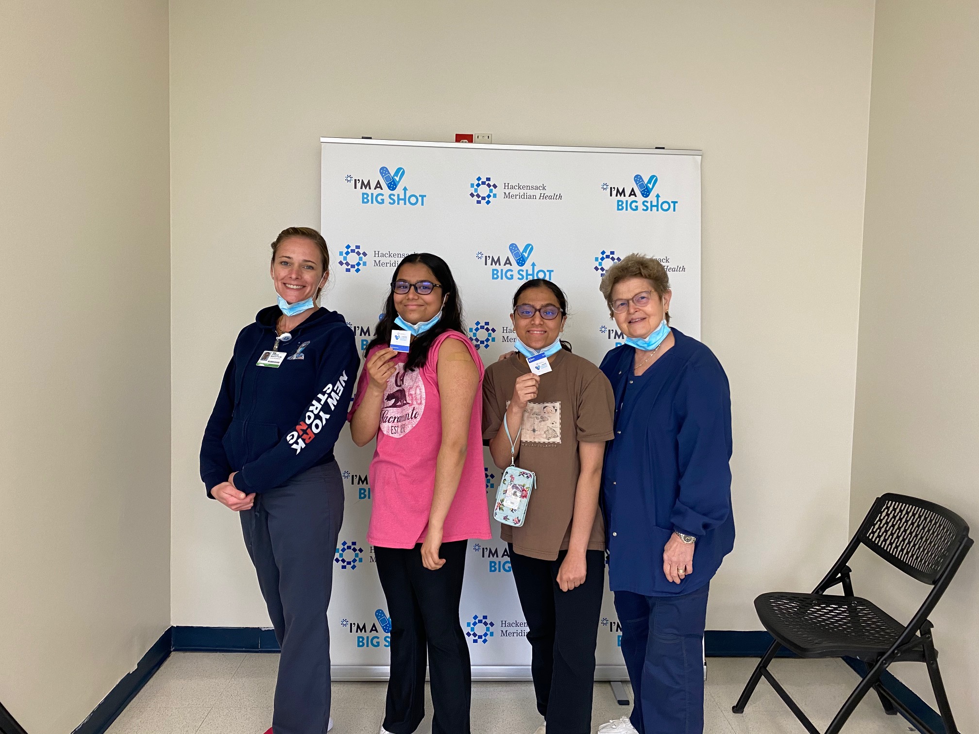 Podiatrist’s twin daughters are first children to be vaccinated at Raritan Bay Medical Center Old Bridge