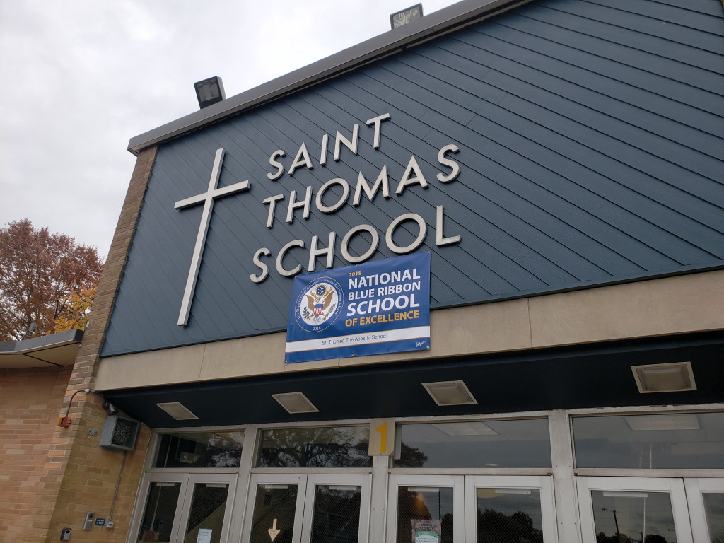 Saint Thomas School recognized as 2018 National Blue Ribbon School