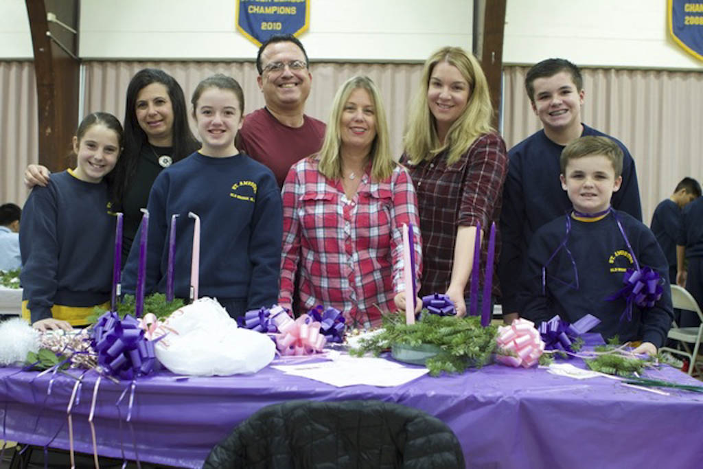 St. Ambrose families make Advent wreaths