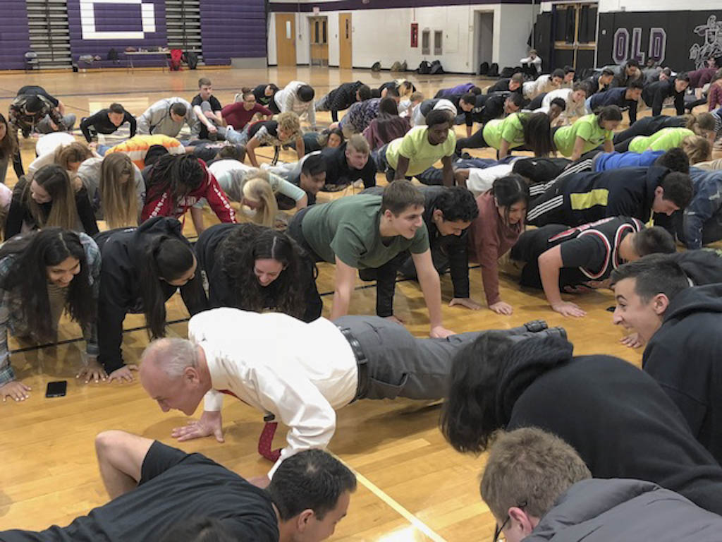 Push up challenge at Old Bridge High School raises money for Duchenne muscular dystrophy