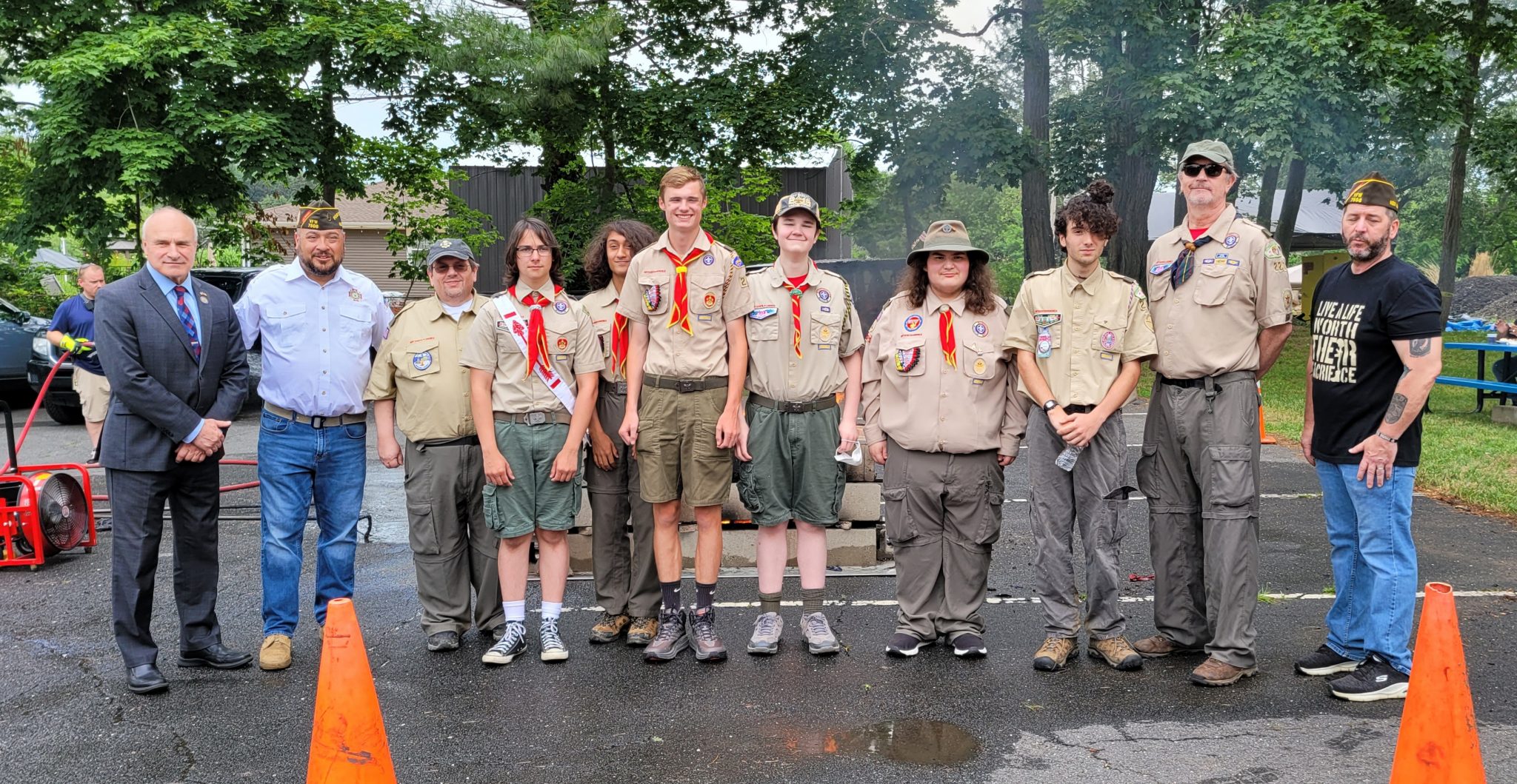 East Brunswick scouts participate in flag retirement ceremony at Old Bridge VFW