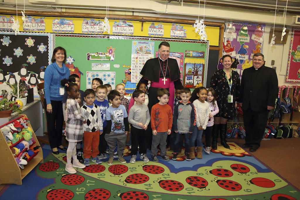 Bishop Checchio visits Our Lady of Victories during Catholic Schools Week