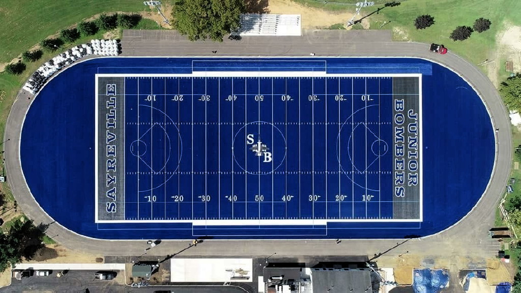 Sayreville unveils new blue turf field