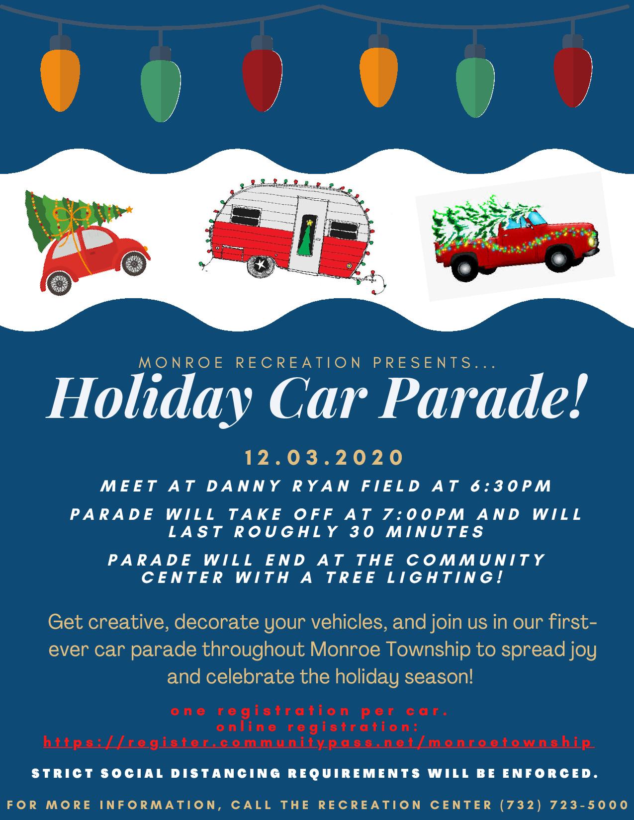 Monroe total COVID-19 cases reach 1,301, township will hold Holiday Car Parade Dec. 3