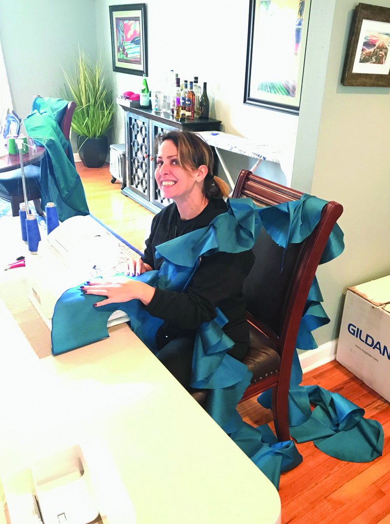 Members of Alborada Spanish Dance Theatre make masks, dresses during pandemic