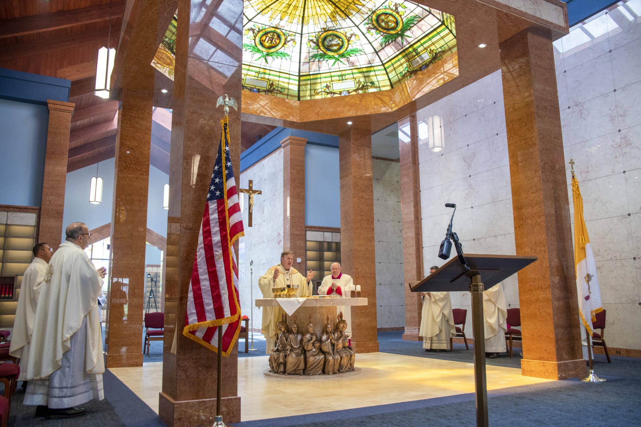 Cardinal blesses St. Gertrude Mausoleum