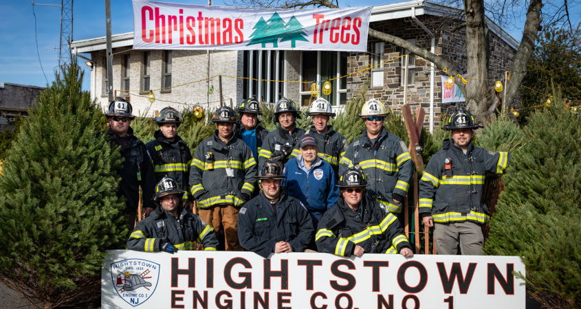 Hightstown firefighters selling Christmas trees, wreaths