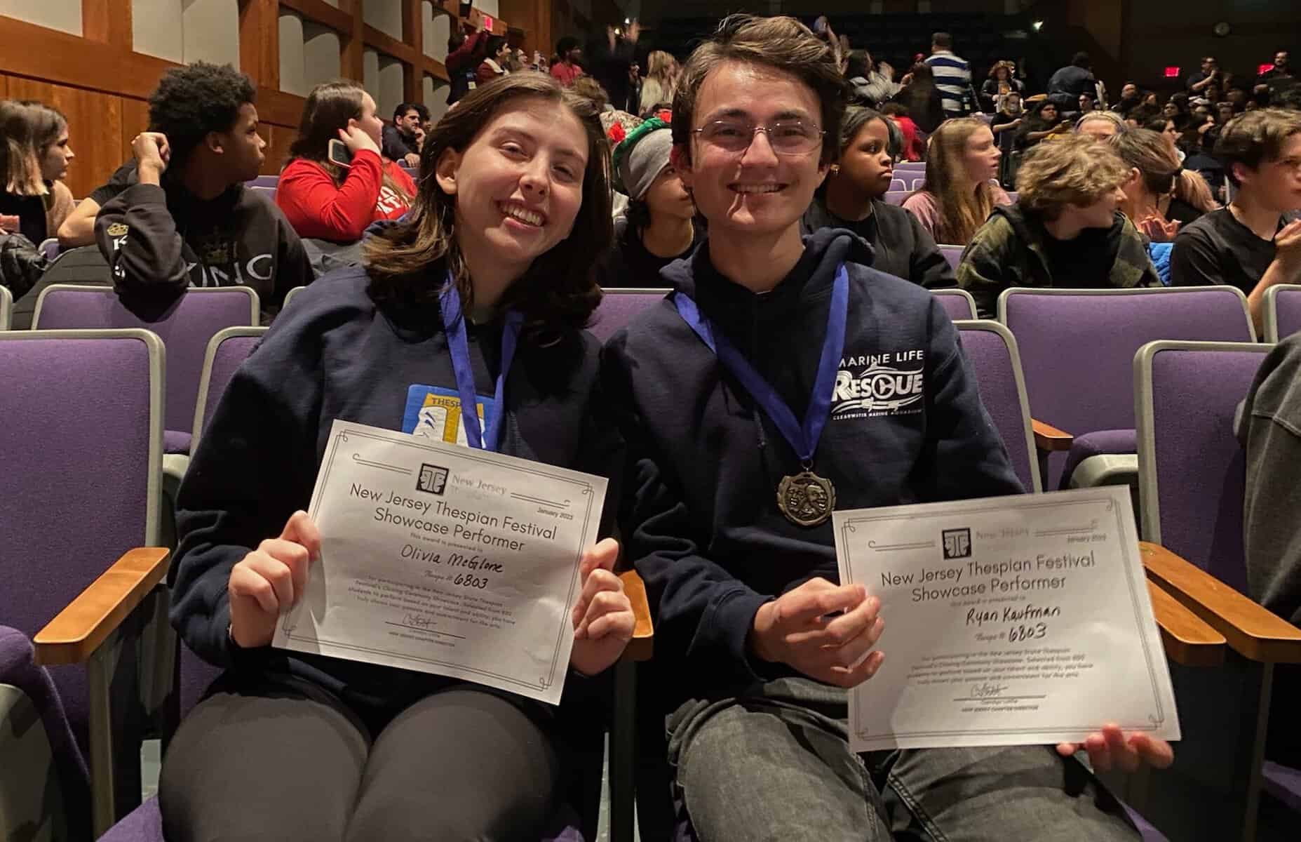 Two Bordentown Regional High School seniors perform powerful scene with ‘grace’ at state festival; win medals