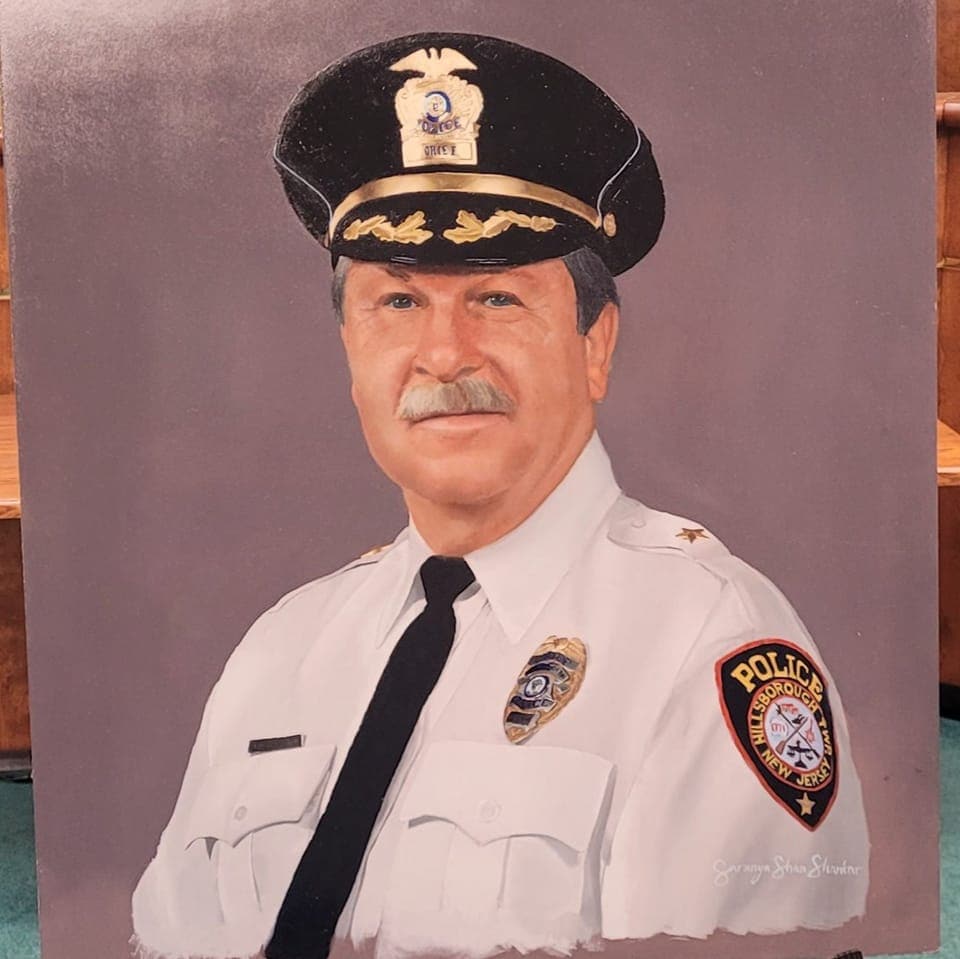 Hillsborough honors township’s very first police officer, former police chief with portrait